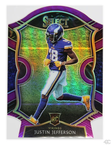 2020 Select Purple Prizm Die-cut #61, Justin Jefferson, ROOKIE - Vikings