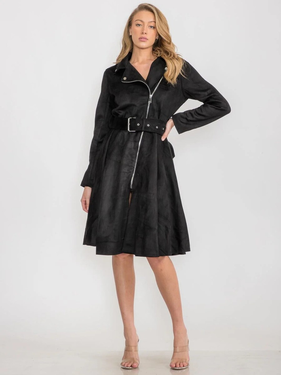 long black dress jacket Sleeve Midi Size Large Belted Zipper Closure Dress Size Guide:14 YGroup_W1592 100% Cotton Backless Maxi 48 / 122 cm