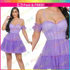 Women's Solid Open Off Shoulder Puff Mini Dress Sweetheart Straps Clubwear Party