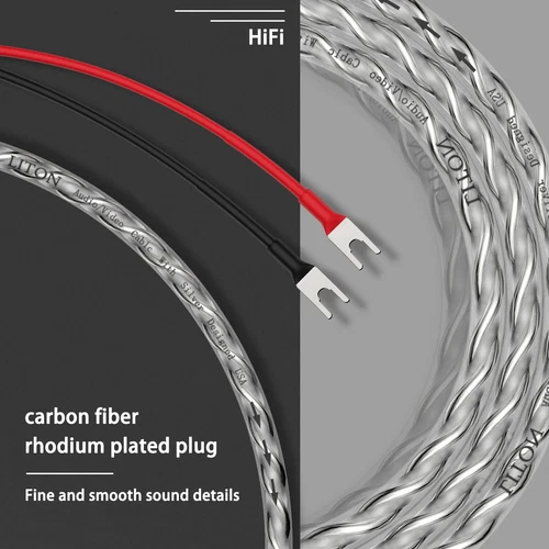 Par de cables de altavoz enchapados en plata 6N OCC enchufe banana y cable de altavoz de audio HiFi - Imagen 11 de 17