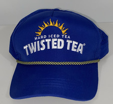 Twisted Tea Mens Lightweight Mesh Back Rope Snapback Baseball Hat Blue