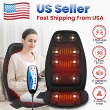 Snailax Full Body Back Massager,Massage Seat Cushion with Heat 5 Modes 10 Motors