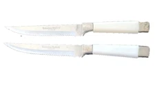 Richardson Sheffield Japan Stainless Steak Knife Set of 2 Bakelite Ivory Handles