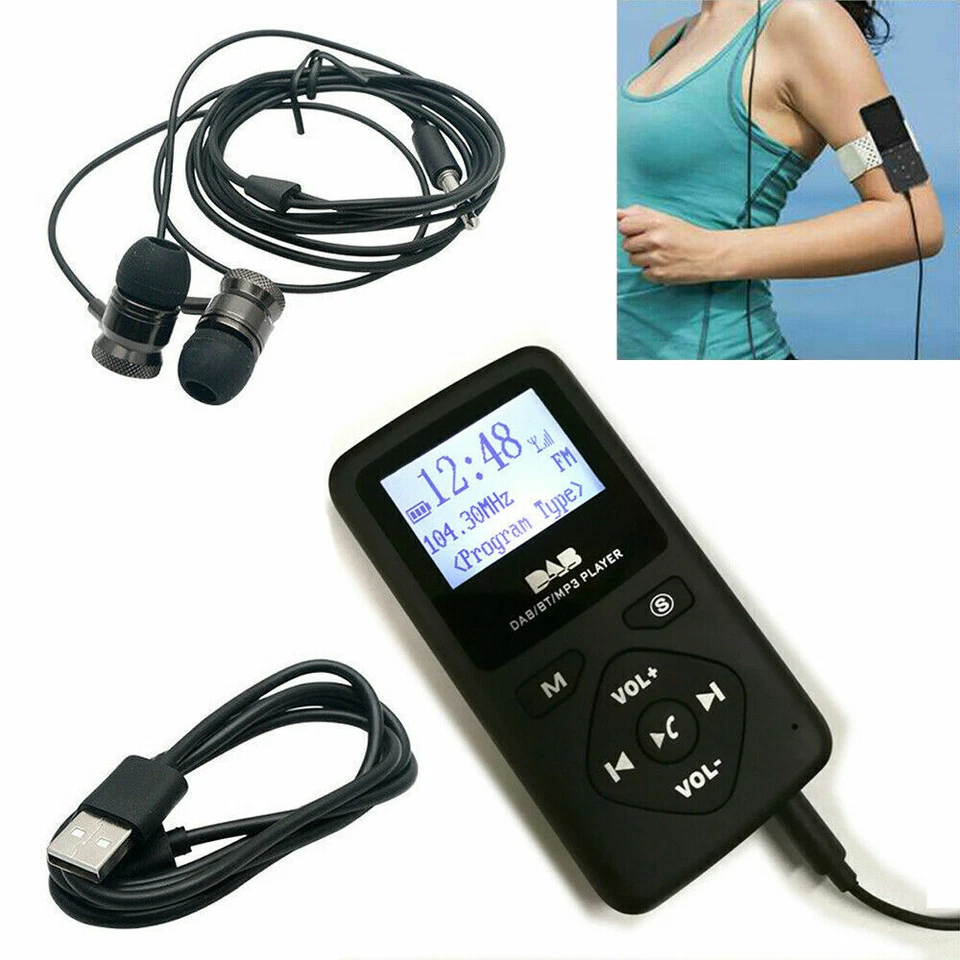 Tragbare DAB FM Digital Radio Bluetooth 4.0 Personal Pocket Mini Kopfhörer MP3 - Bild 3 von 4