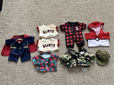 Build A Bear Nice BAB Play Dress Clothes Mixed Lot Superman PJs SF Giants Jersey