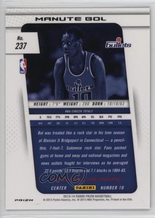 2013-14 Panini Prizm Target Red Prizm Manute Bol #237 - Image 2 of 2