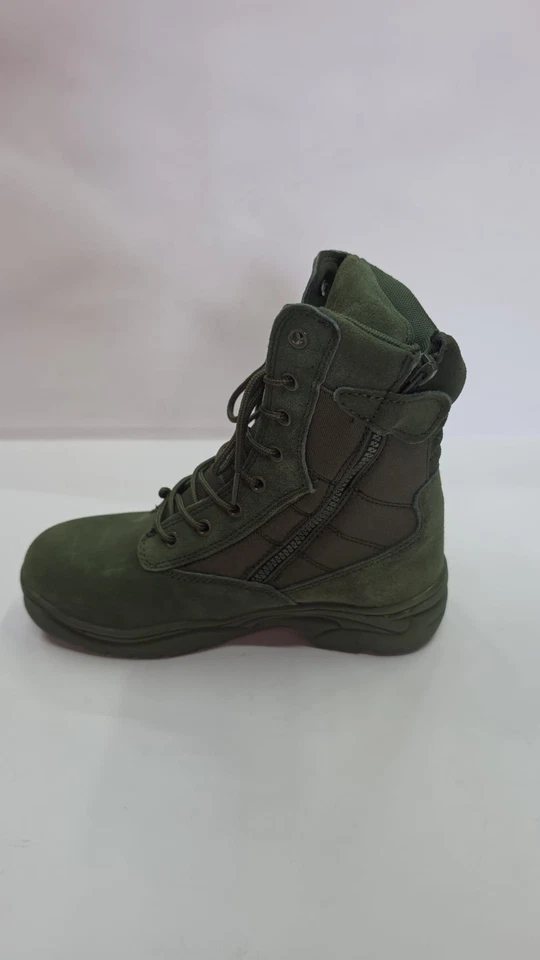 Trento Anfibio Trekking Outdoor Homme Vert Militaire Cordon Fermeture Éclair 5T - Photo 4/4