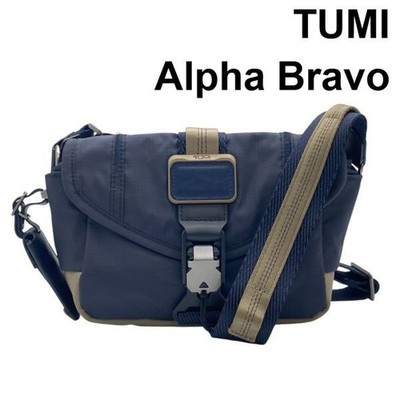 TUMI ALPHA BRAVO Crossbody Bag Compass Shoulder Bag Sling Speed Clip Navy Beige