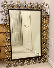 Amber Dazzle Dot Framed Wall Mount Mirror 35...