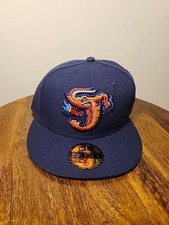 Jacksonville Jumbo Shrimp MiLB Baseball New Era 59FIFTY Hat 7 1/4 Blue New