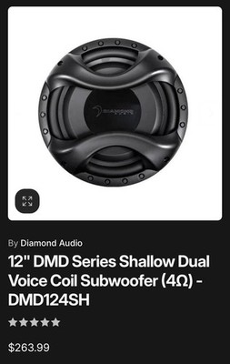 Diamond Audio DMD124SH Diamond Shallow 12'' Dvc 4Ω 300W Rms / 600W Max Power H...