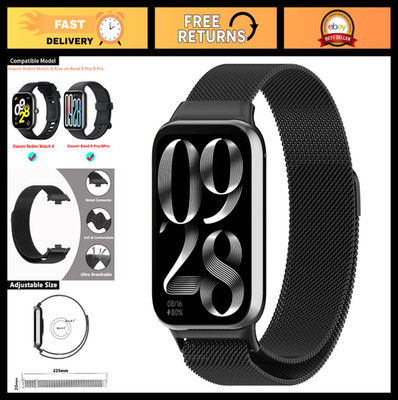Metal Bands for Smart Band 9 Pro, Mi Band 8 Pro, Redmi Watch 4 - Magnetic Straps