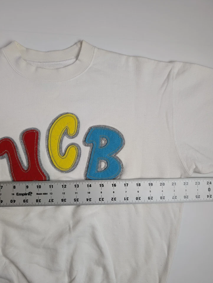 Sudadera blanca vintage Benetton UCB para mujer talla 46 (se adapta a M) hecha en Italia años 80 Foto 3 de 4