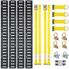E Track Tie Down Rail Kit 18PCS 5' E Track Rails Enclosed Cargo Trailer