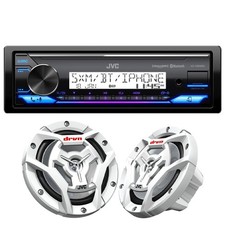 JVC KD-X38MBS Marine Media Receiver  1 Pair CS-DR6201MW Speakers