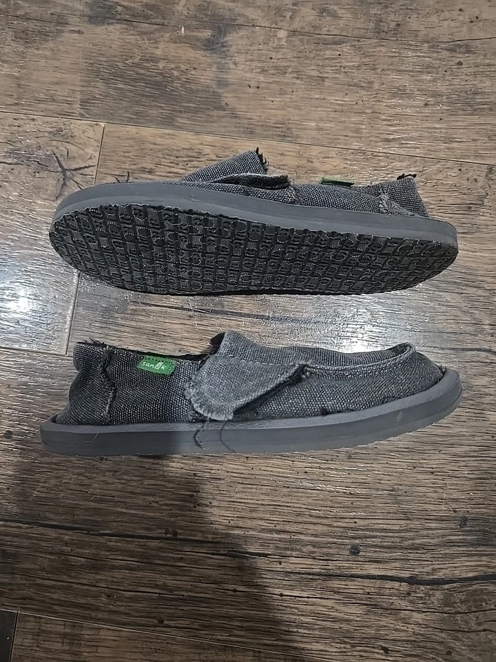 Zapatos sin cordones Sanuk para niños talla 13 gris carbón Foto 2 de 4