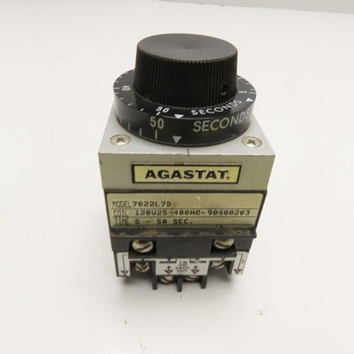 Agastat 7022L7D 5-50 Sekunden Timer Zeitverzögerungsrelais 120V 25-400Hz Spule