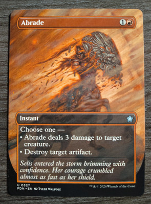 MTG Abrade BORDERLESS (Foundations) NM