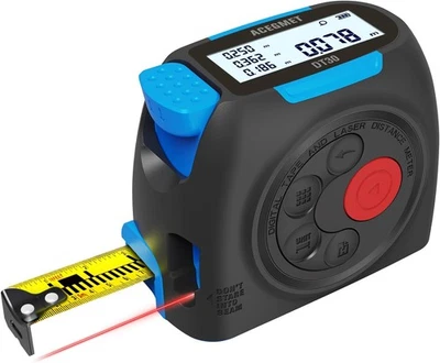 ACEGMET 3 in 1 Digital Tape Measure MiLESEEY 40 M Laser Measure Device Ft/Ft+in/in/M