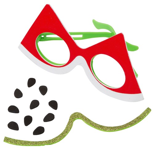 Fun Express Kids Watermelon Glasses Foam Craft Kit - 6" x 3 1/4", Makes 12 - Picture 2 of 4