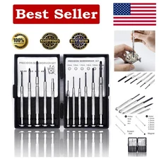 11-Piece Mini Screwdriver Set for Eyeglass & Watch Repair | Stainless Steel