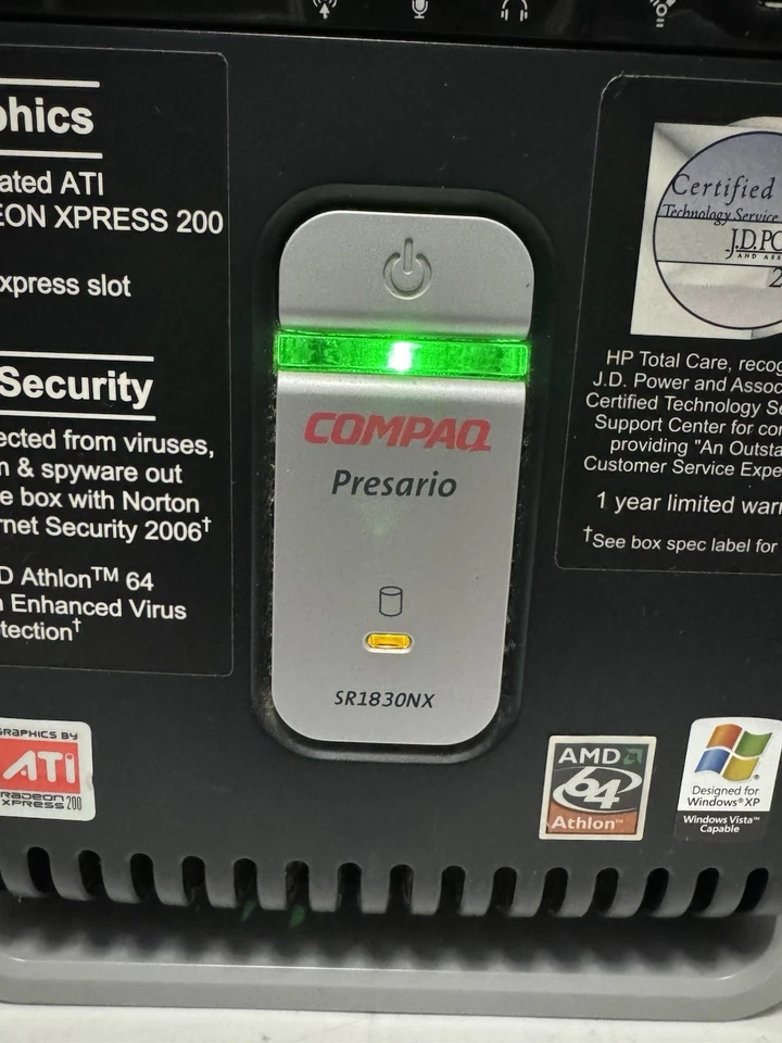 Compaq Presario SR1830NX AMD Athlon 64 3500+ 2.2Ghz 1GB 200GB XP Media Center - Image 2 of 4