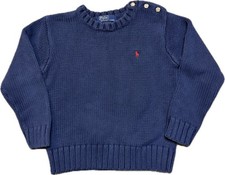 Vintage Polo Ralph Lauren Boys Size 6 Cotton 3-Button Sweater