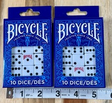Bicycle Dice / Die - Card Game Gambling - 10 dice per pack - 2 Pack 2018