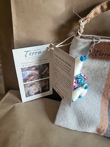 Terra Natural Designs Striped Crossbody Satchel Bag Purse Boho 🦙 NWT - Picture 4 of 14