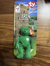 McDonald's Ty Teenie Beanie Babies Erin the Bear 1999 Green