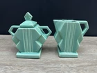 Vintage Stangl Pottery 1081 Art Deco Delight Creamer & Sugar Canister