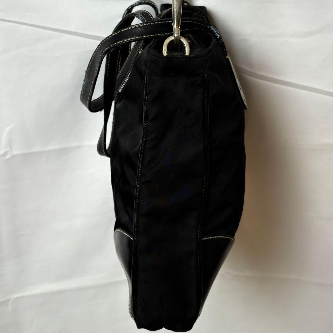 PRADA nylon 2WAY shoulder tote bag black leather accents with storage bag thumbnail 13