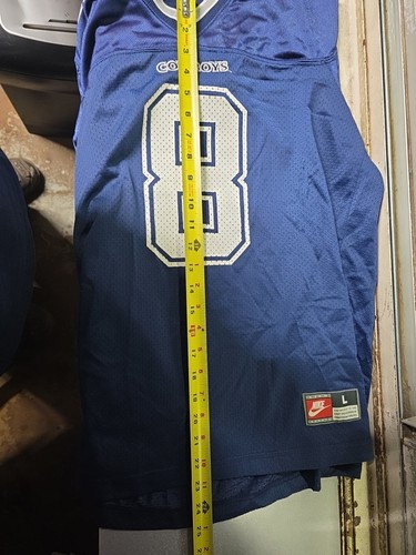 VTG Dallas Cowboys Troy Aikman #8 Nike Blue Mesh Jersey Size Youth Large L HOF - Picture 14 of 14