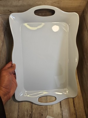 Large Melamine Tray, 17'' x 11.5'' - White Serving x (3pcs),