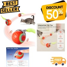 Interactive Rechargeable Cat Toy Ball with Feather Tail - Endless Indoor Fun