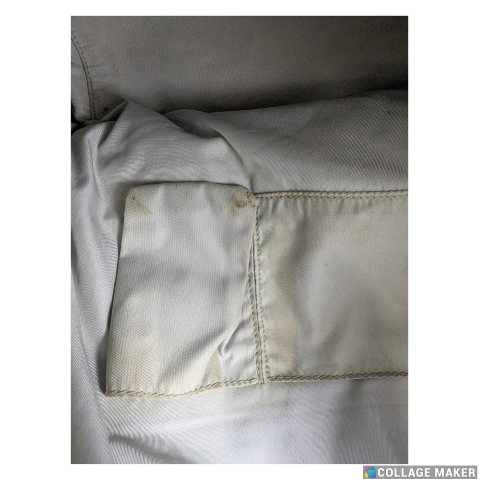 Authentic Chanel Paris Biarritz GM Tote Bag Silvery Cream Handbag Made in Italy - Image 4 of 4