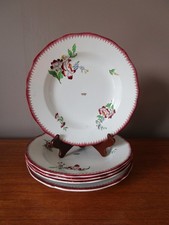 4 Assiettes Creuses & 1 assiette plate U&C Sarreguemines décor Strasbourg