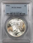 1923 Peace Silver Dollar - PCGS Certified MS64 !!