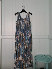 Hilo Hattie Hawaiian Aloha Dress Rayon Lightweight Smocked XL Plus Size