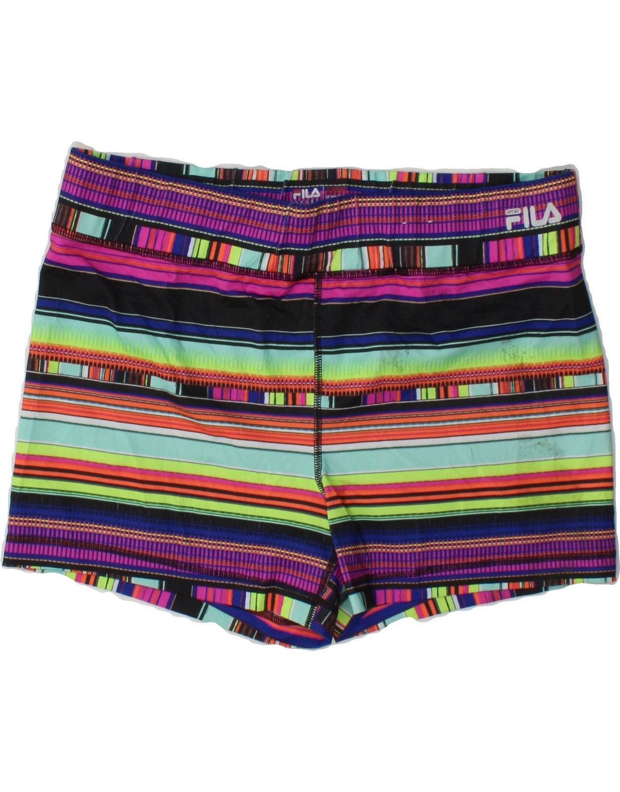 FILA pantaloncino sportivo donna UK 18 XL multicolore a righe poliestere CW75