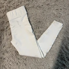 Child’s Size 10 White Kingsland Full Seat Horseback Riding Tights Breeches