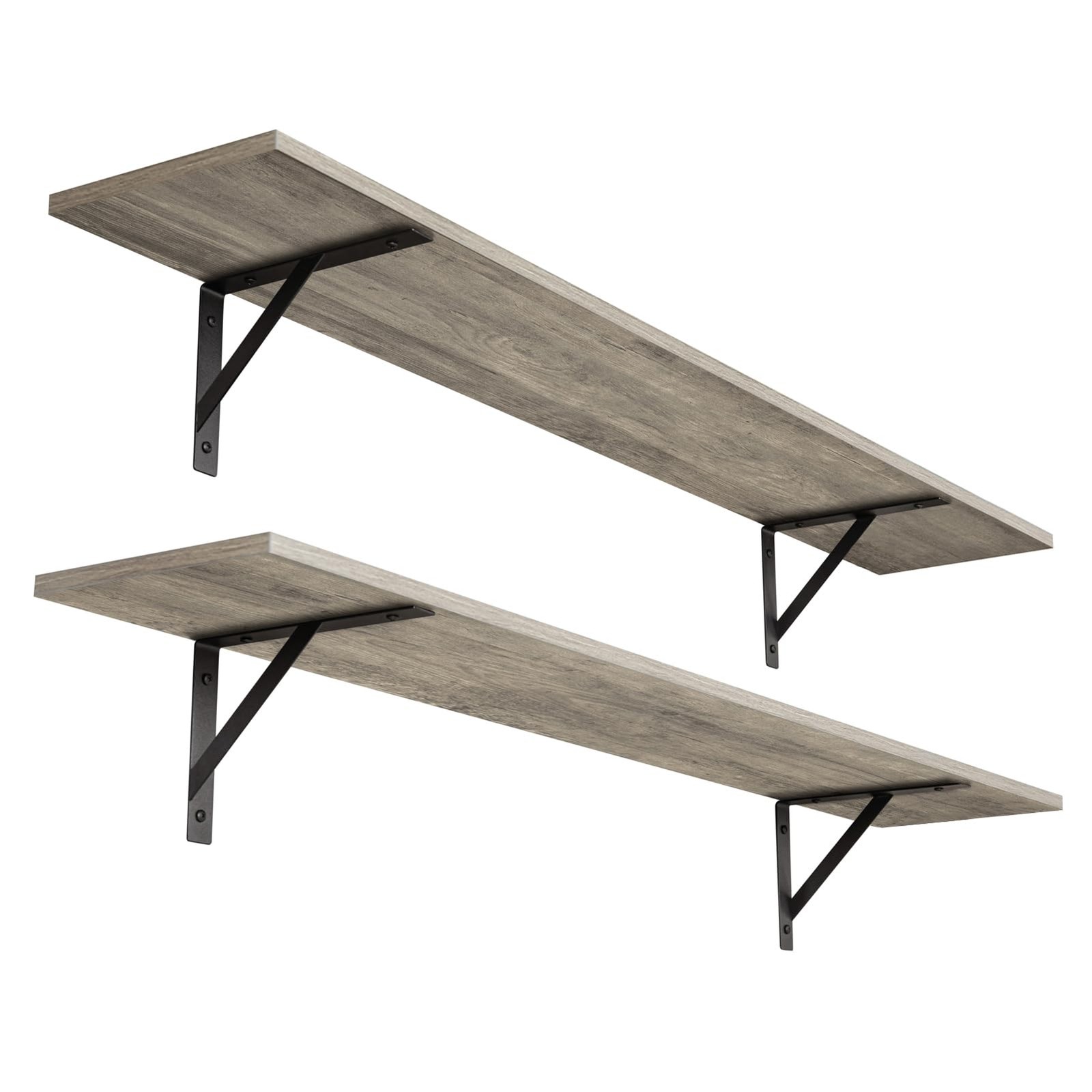 Long Wall Shelves, 47.3Inch Wall Mounted Shelves Set of 2, Extra Large Wall S...
