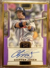 2023 Topps Definitive Chipper Jones Auto On-Card Autograph MLB Card SSP /10