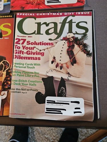 CRAFTS Magazine- Lot of 9 from 2001- All Patterns are Included and UNCUT - Picture 10 of 10