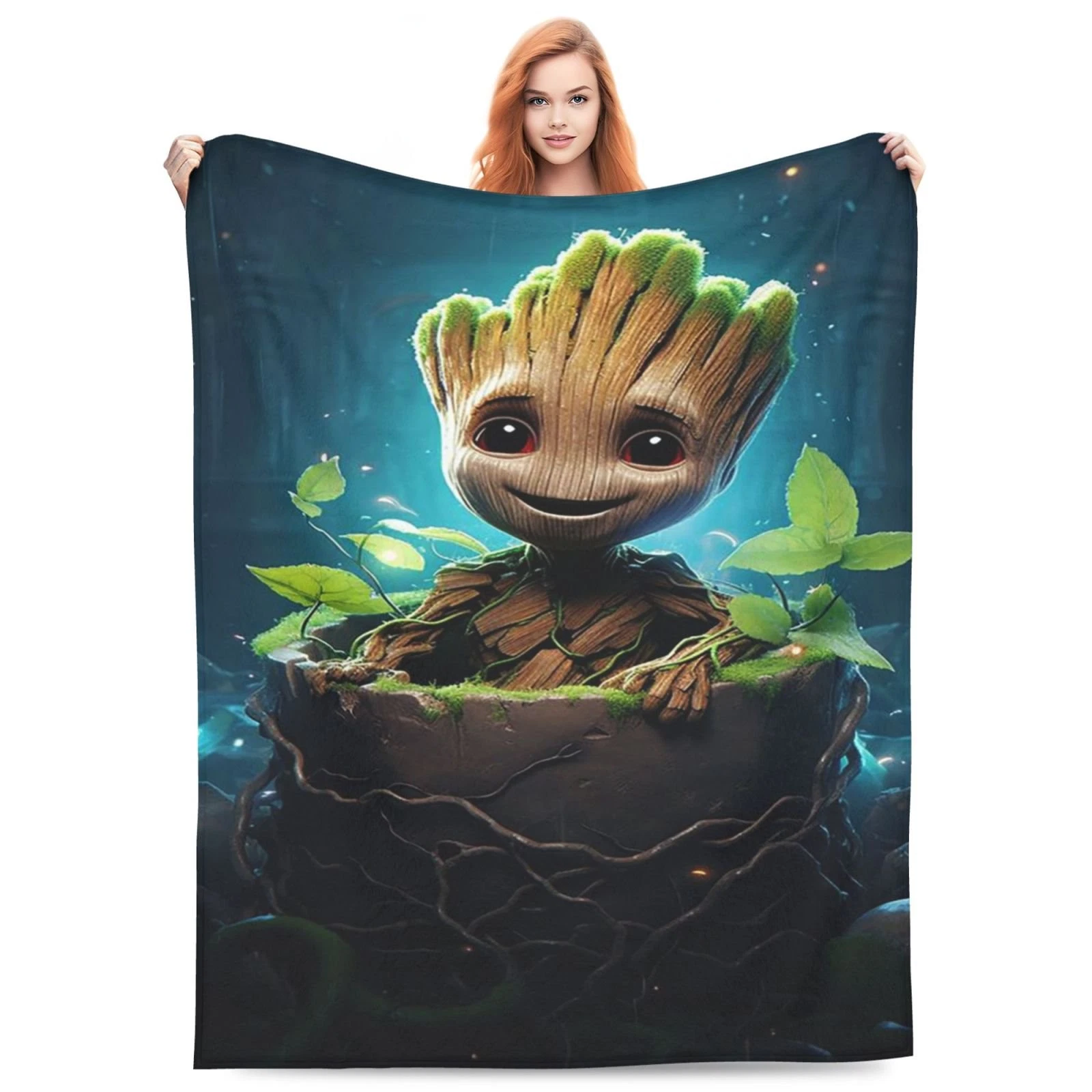 I Am Groot Superhero Blanket Superhero Disney Marvel Fleece Blanket