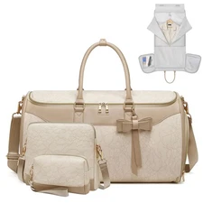 Garment Bags for Travel,Leather Convertible Garment Duffle Bag with Toiletry,...