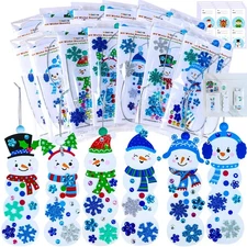 New Best Winlyn 24 Sets Christmas Craft Kits Winter Crafts DIY Snowman Bookmarks