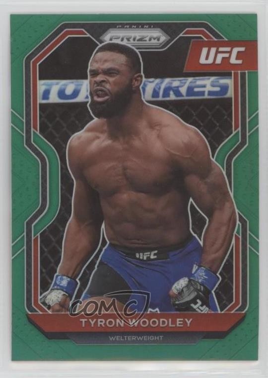 2021 Panini Prizm UFC Green Prizm Tyron Woodley #33 0cf3