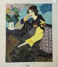 Stunning Dreamy Woman Handpainted Needlepoint Canvas 13 Mesh Magic Needle MN626