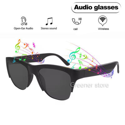 Smart Glasses Wireless Bluetooth Music Sunglasses Built-in Microphone Speaker UV